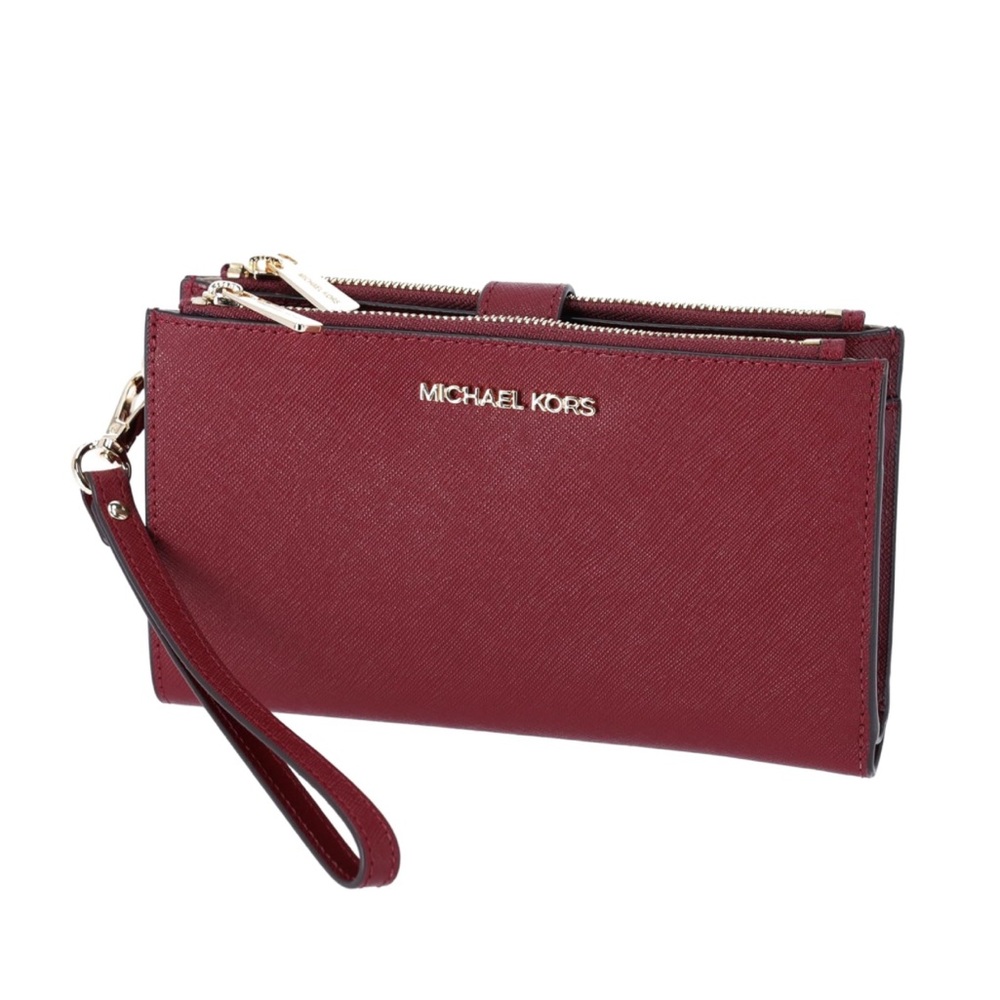 Michael Kors Jet Set Large Leather Smartphone Wristlet Wallet